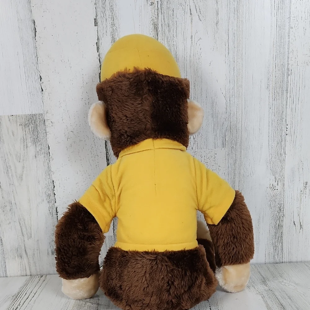 Vintage Curious George Plush Toy Stuffed Animal Yellow Shirt and Hat 20